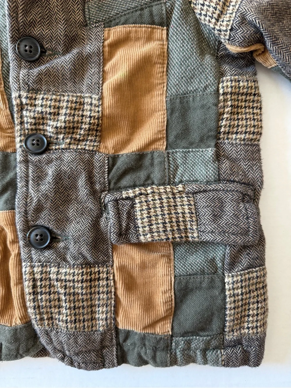Baby Gap 2007 3T Patchwork Blazer Jacket Corduroy Herringbone Y2K
